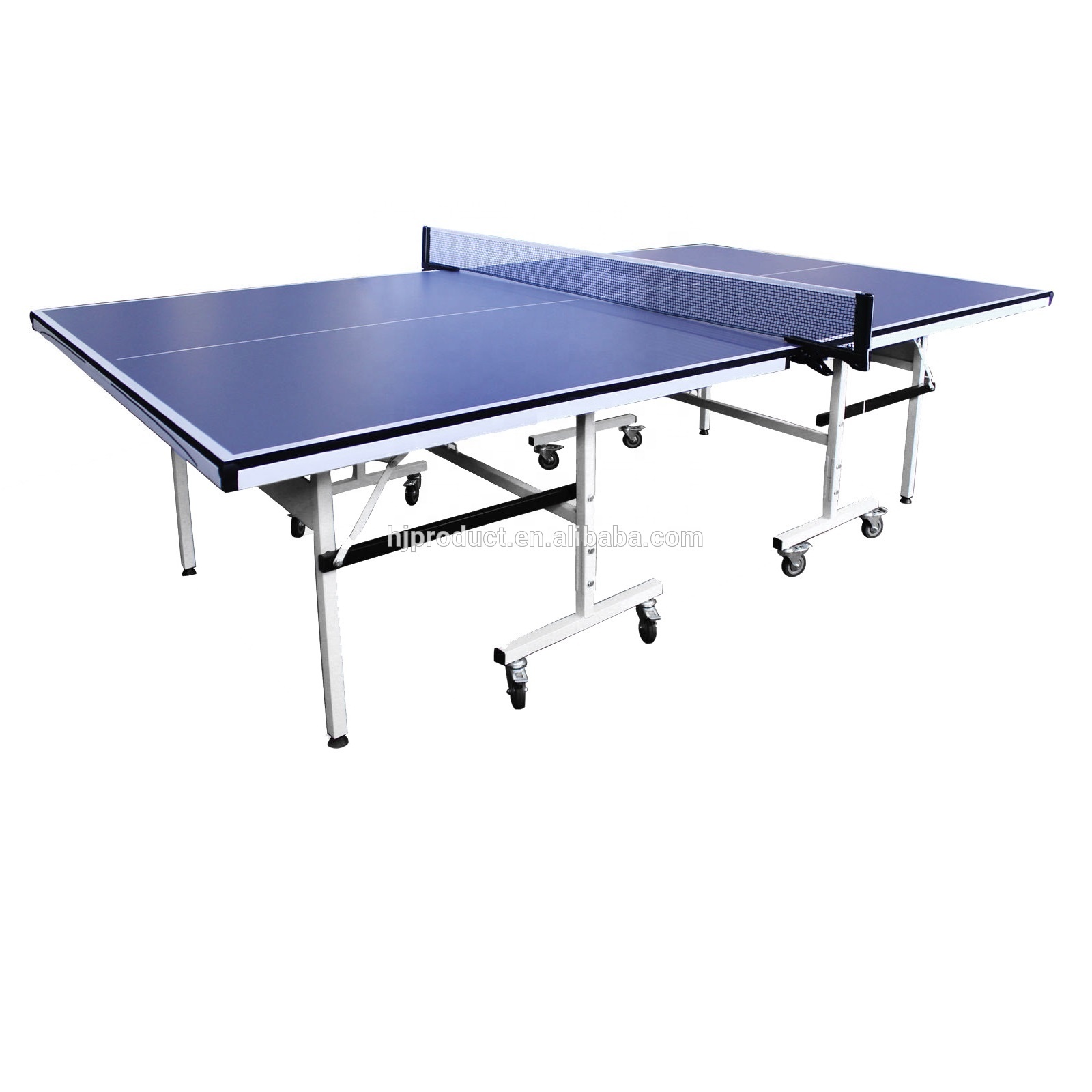 Table Tennis Folding Table - โต๊ะปิงปองแบบพับได้พร้อมล้อเลื่อนสำหรับเล่นกีฬาในร่ม