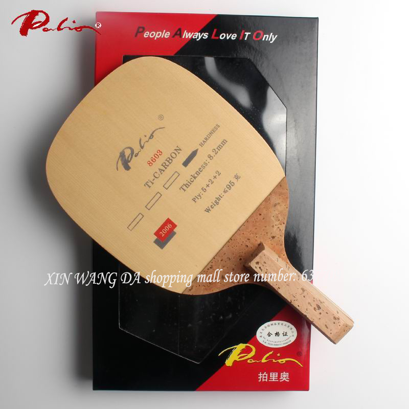 Table Tennis In Japanese - Original Palio 8603 ไทเทเนียมคาร์บอนใบมีดปิงปองญี่ปุ่นตรงไม้ปิงปองกีฬาแร็กเก็ต