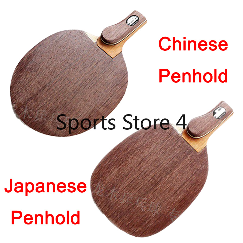 Table Tennis In Japanese - ไม้ปิงปองแบบจับด้วยมือสไตล์ญี่ปุ่น/จีน คาร์บอน ไทเทเนียม ไฟเบอร์ ไม้ปิงปองแท้ ยี่ห้อ