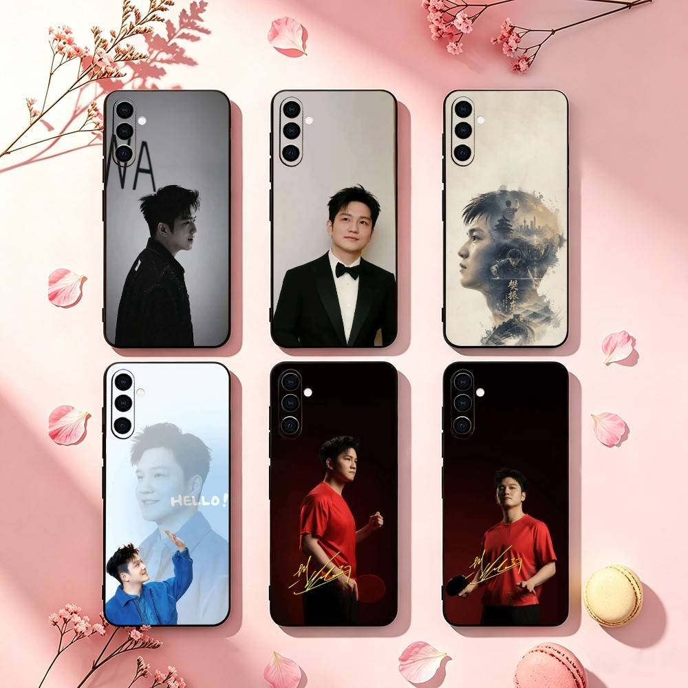 Table Tennis Cartoon - ฟาน เจิ้นตงเคสโทรศัพท์ปิงปองสำหรับซัมซุงกาแล็กซี่ A73,A72,A71,A70,A53,A52,A51,อื่นๆปกสีดำนุ่ม