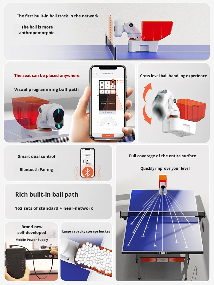 เครื่องยิงลูกปิงปอง NOVA สำหรั - Table Tennis Training China บทวิจารณ์และราคา