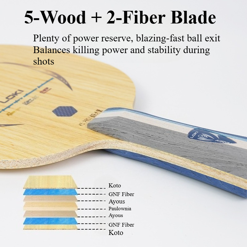ไม้ปิงปอง LOKI Kirin K5 PRO 5  - Table Tennis Blade บทวิจารณ์และราคา