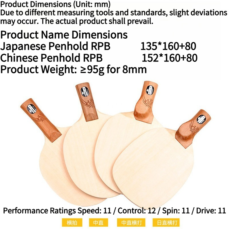ไม้ปิงปอง Shenlongmu 1-Ply Hin - Table Tennis Blade บทวิจารณ์และราคา